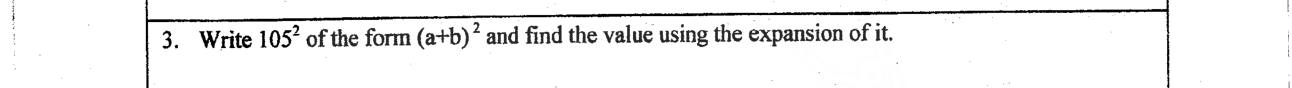 Paper I Part A Q3: Square a number by writing it as a binomial