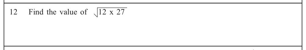 Paper I Part A Q12: Square root of a product