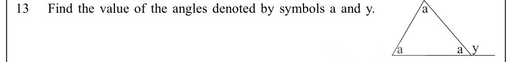 Paper I Part A Q13: Angles of an equilateral triangle and an exterior angle