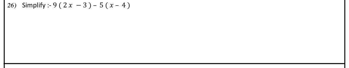 Paper I Part I Q26: Expand and simplify linear bracket expressions