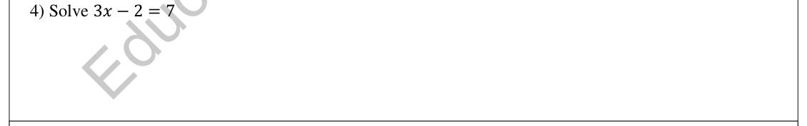 Paper I Part A Q4: Solve a simple linear equation