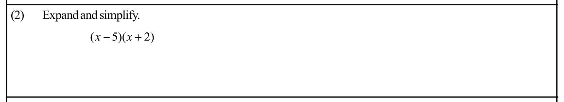 Paper I Part A Q2: Expand the product of two binomials