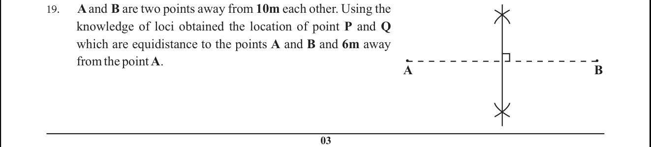 Paper I Part A Q19: Locate points equidistant from two points and fixed distance from one