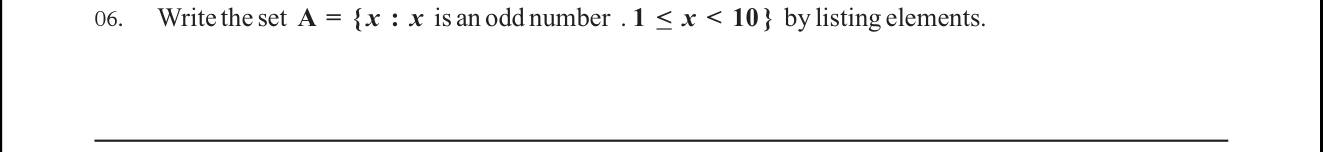 Paper I Part A Q6: List elements of a set given in set-builder form