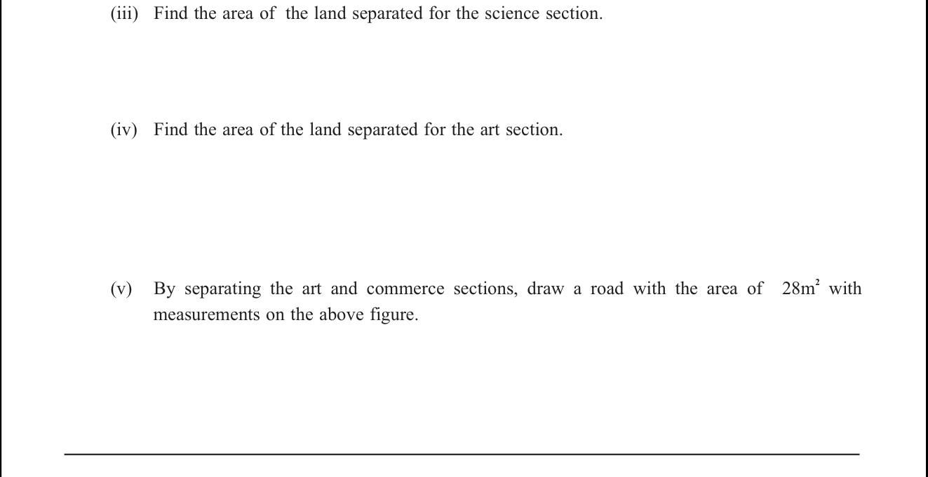 Paper I Part B Q2(iii-v): Areas of a sector and trapezium; draw a strip of given area