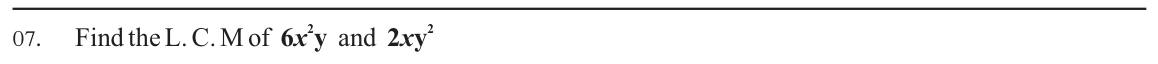 Paper I Part A Q7: LCM of two algebraic terms