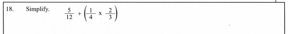 Paper I Part A Q18: Simplify a sum involving a product of fractions