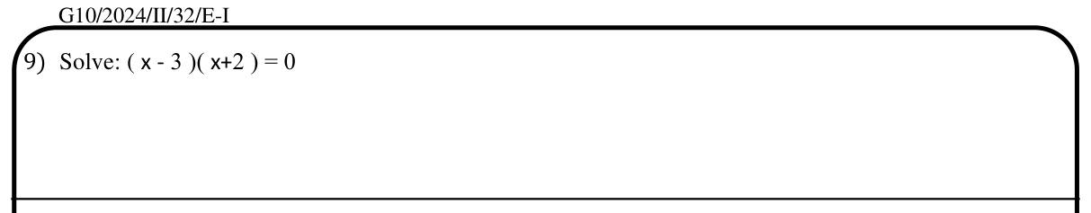 Paper I Part A Q9: Solve a quadratic equation given in factorised form