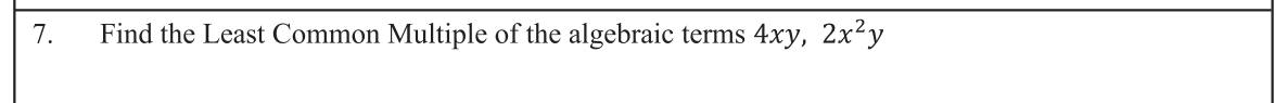 Paper I Part A Q7: LCM of two algebraic terms