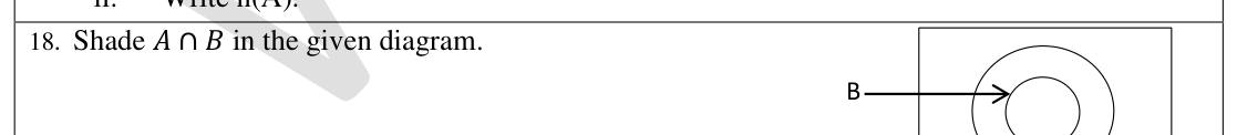 Paper I Part A Q18: Shade an intersection of nested sets