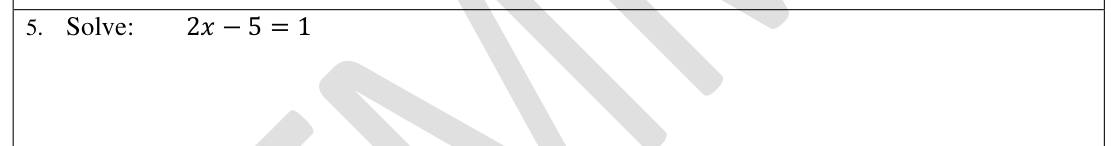 Paper I Part A Q5: Solve a simple linear equation