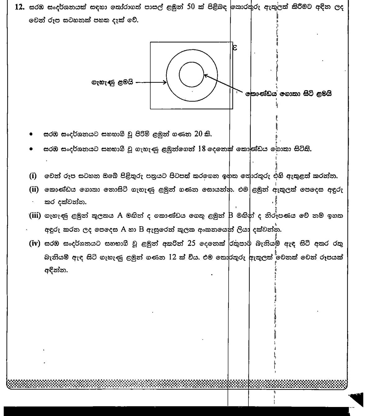 Paper II Part B Q12: Venn diagram with a subset; shading; new set added