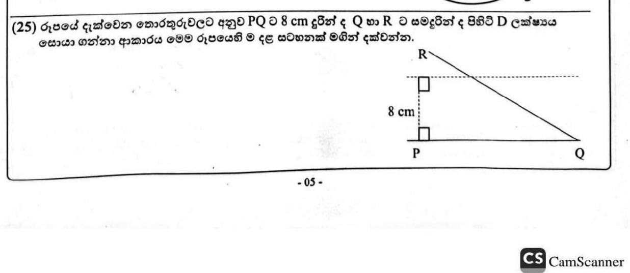 Paper I Part A Q25: Locate a point using a parallel line and perpendicular bisector