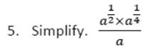 Paper I QI.5: Simplify product over a with fractional indices