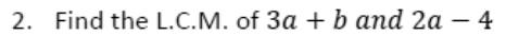 Paper I Q2: LCM of two linear expressions