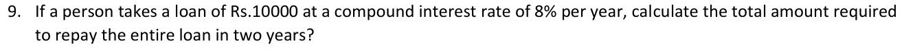 Paper I QI.9: Amount owed after two years of compound interest