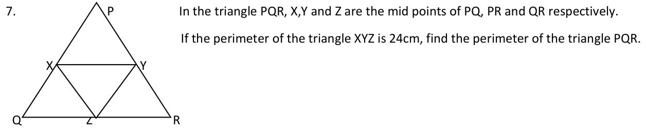 Paper I QI.7: Original triangle perimeter from the midpoint triangle