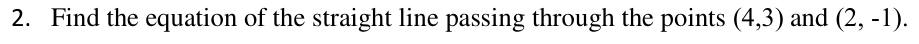Paper I QI.2: Equation of a line through two points