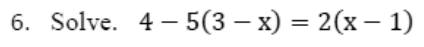 Paper I QI.6: Linear equation with brackets on both sides
