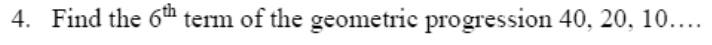Paper I QI.4: Sixth term of a halving progression