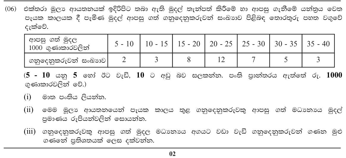 Paper II Part A Q6: Modal class, assumed-mean method, percentage above a value