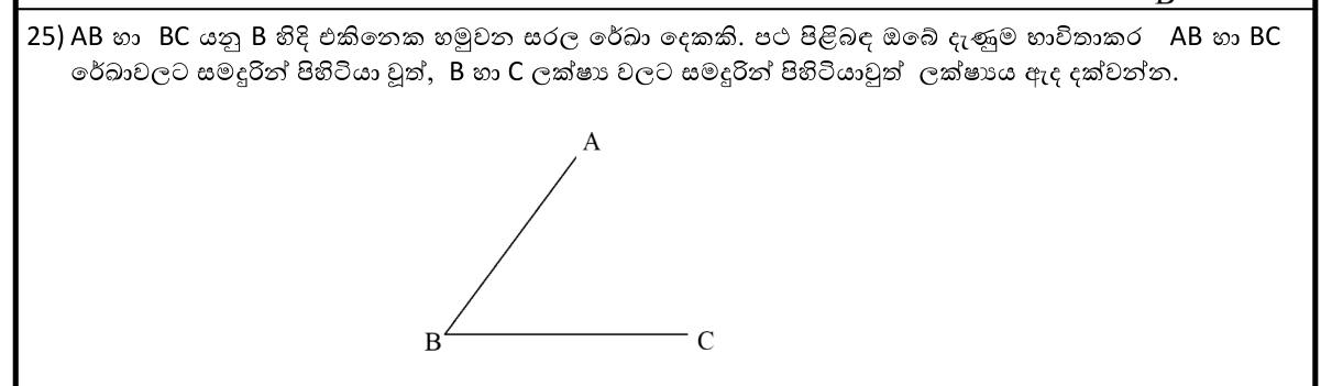 Paper I Part A Q25: Point equidistant from two lines and two points