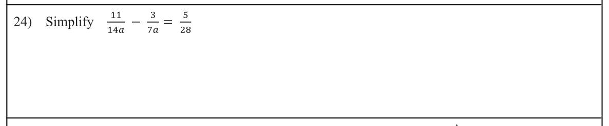 Paper I Part A Q24: Solve an equation with algebraic fractions