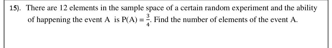 Paper I Part A Q15: Number of outcomes in an event from its probability