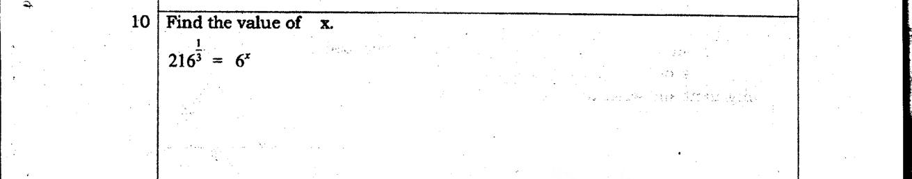 Paper I Part A Q10: Solve an index equation with a fractional power