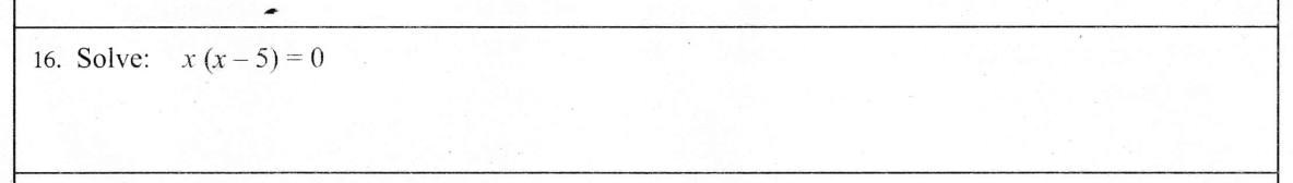 Paper I Part A Q16: Solve a factorised quadratic equation