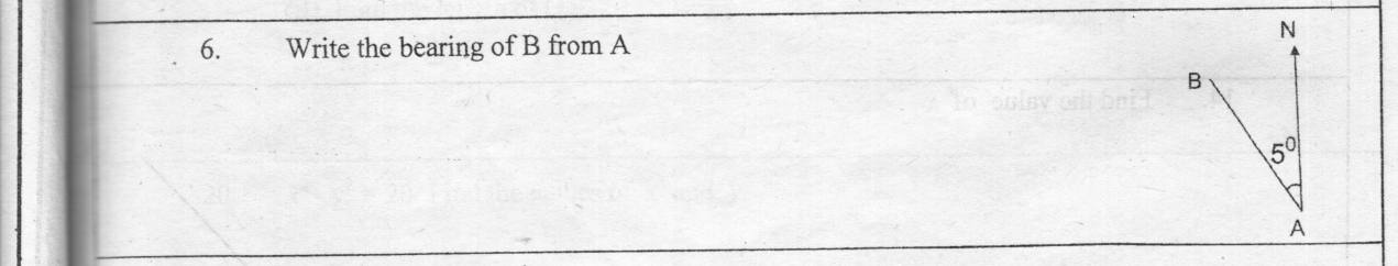 Paper I Part A Q6: Bearing of B from A from a small angle west of north