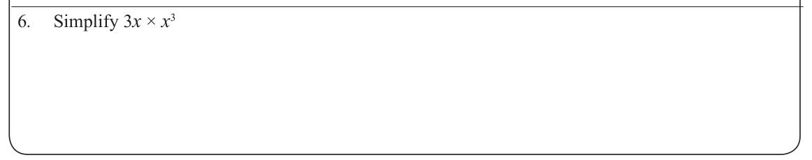 Paper I Part A Q6: Multiply algebraic terms with indices