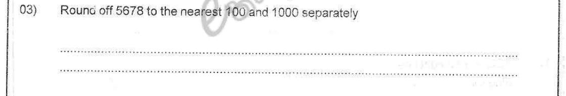 Paper I Part A Q3: Round a number to the nearest hundred and thousand