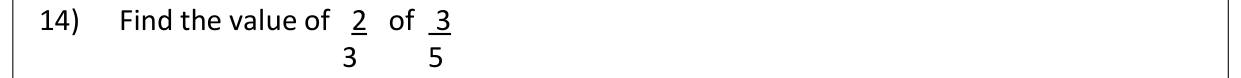 Paper I Part A Q14: Fraction of a fraction