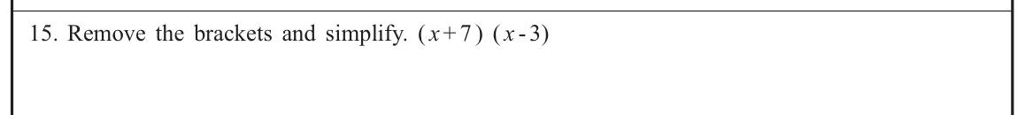 Paper I Part A Q15: Expand a product of two binomials