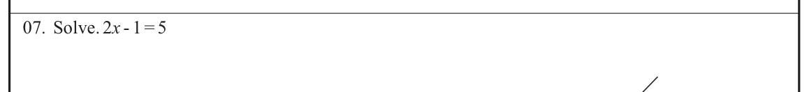 Paper I Part A Q7: Solve a two-step linear equation