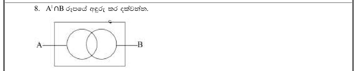 Paper I Part A Q8: Shade complement of A intersect B on a Venn diagram