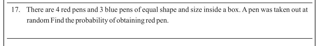 Paper I Part A Q17: Probability of drawing a red pen