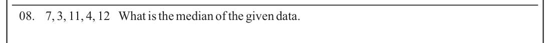 Paper I Part A Q8: Median of five values