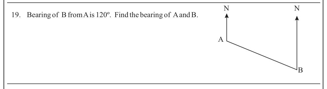 Paper I Part A Q19: Back bearing from a given bearing