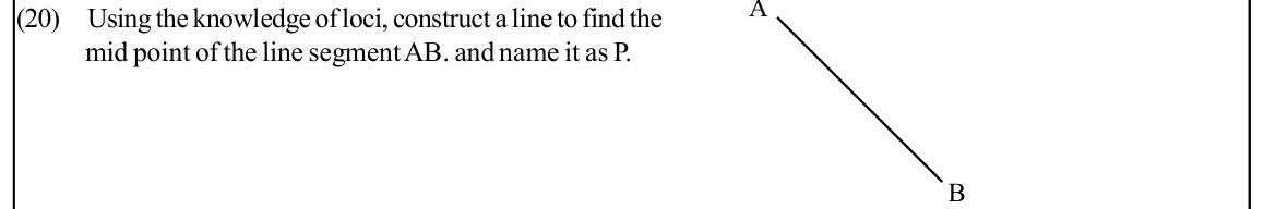 Paper I Part A Q20: Construct the perpendicular bisector to find a midpoint