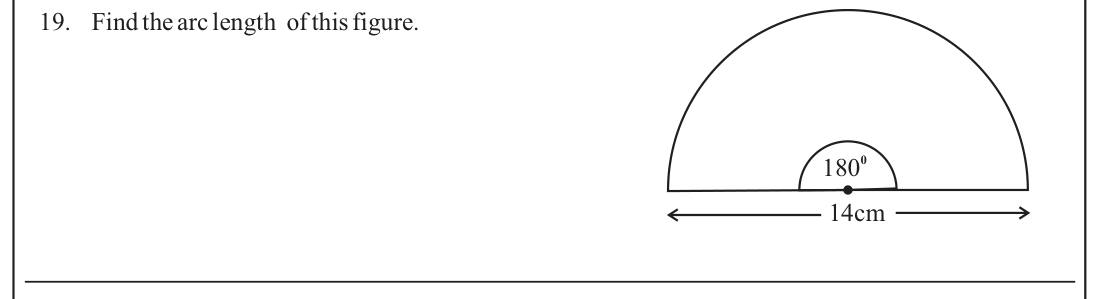 Paper I Part A Q19: Arc length of a semicircle