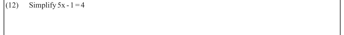 Paper I Part A Q12: Solve a two-step linear equation