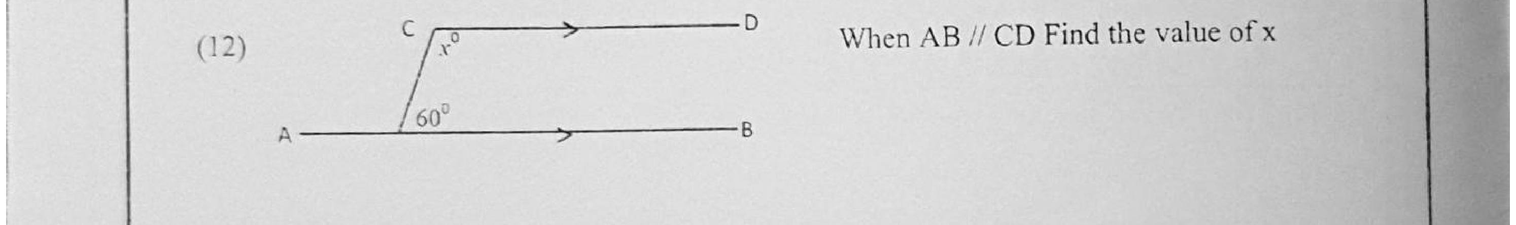 Paper I Part A Q12: Allied angles between parallel lines