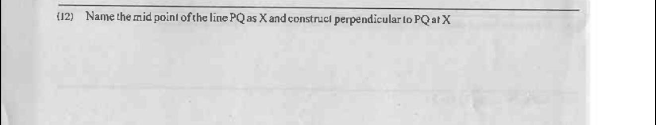 Paper I Part A Q12: Construct the perpendicular bisector of a segment