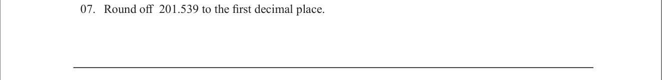 Paper I Part A Q7: Round to one decimal place