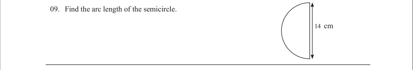 Paper I Part A Q9: Arc length of a semicircle from its diameter