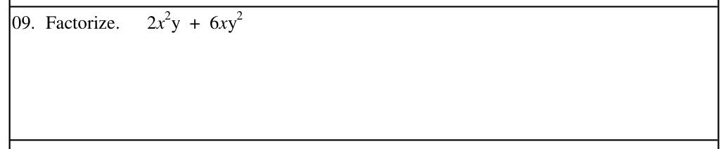 Paper I Part A Q9: Factor out the highest common factor of two terms