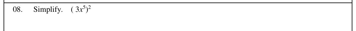 Paper I Part A Q8: Power of a product with an index