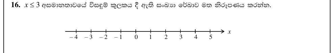 Paper I Part A Q16: Show solutions of an inequality on a number line